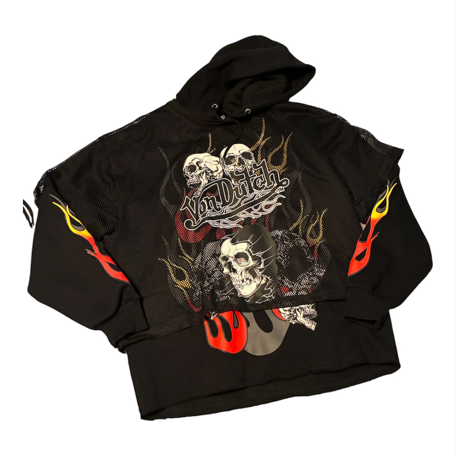 WhatsApp Image 2026-07-07 at 5.32.28 AM (1) Von Dutch - Netted FireSkull Hoodie - Image 1